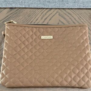 Joan & David Brown Quilted Clutch